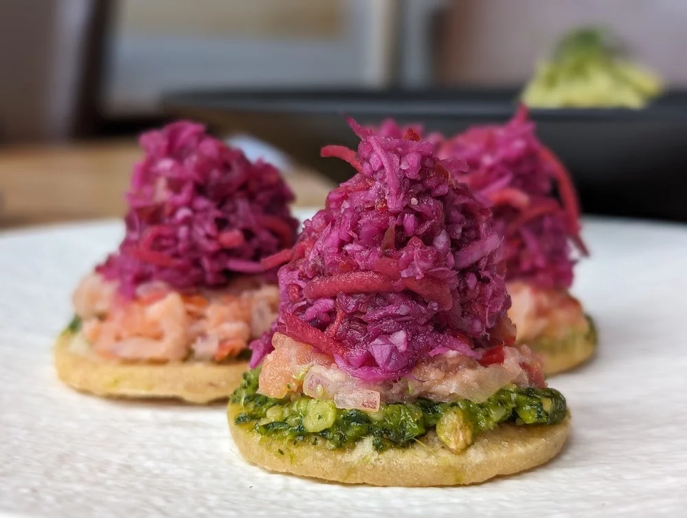 Vibrant tostaditos at Passionfish (Photo: Mark C. Anderson)